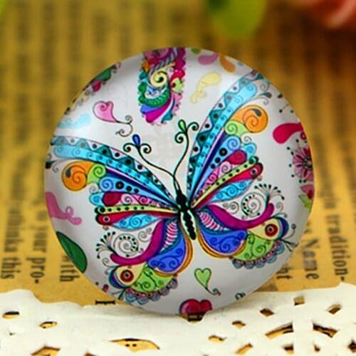 New Fashion 5pcs/Lot 25mm Handmade Photo Glass Cabochons High Quality