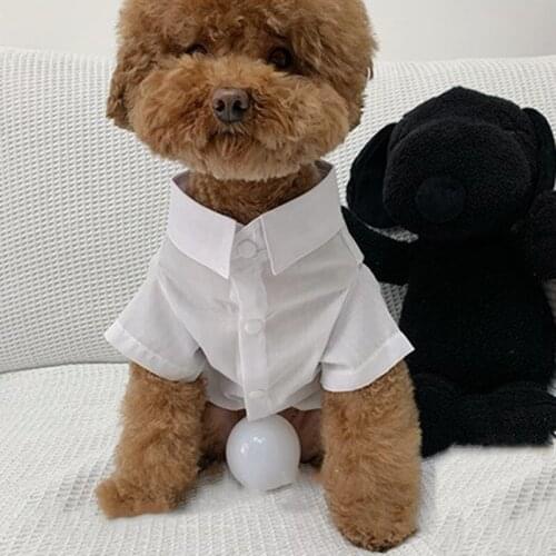 New Style Pet Dog Shirt With Necktie Summer Puppy Clothes For Small Medium Dogs Schnauzer French Bulldog Pug Dropshipping YKC21