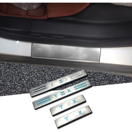 Fit For Chevrolet Trax 2014 - 2019 4Pcs ABS Chrome Car Accessories Door Sill Scuff Guard Cover Trim Sticker Protect Decoration