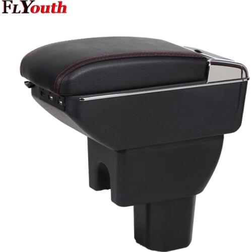 For Suzuki Ignis 2016-2018 Car Armrest Box Usb Charging Heighten Double Layer Central Store Content Cup Holder Ashtray Accessory