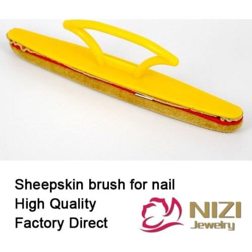 Nail Art Leather Buffing Brush 16cm 1pc Buffing Cream For Manicure Polishing Wax Brush For Nail Buffing Brushes DIY Nail Tools