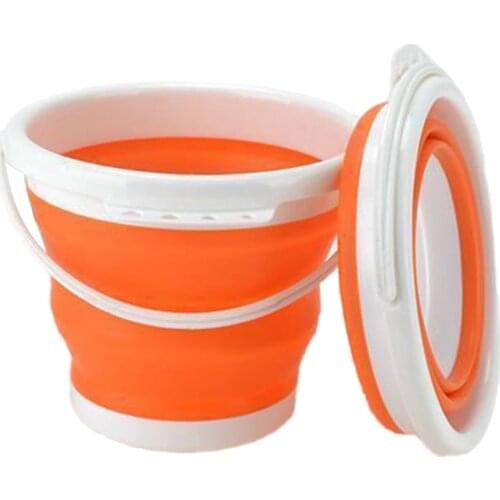 Portable Folding Bucket Foldable Basin Plastic Car Bucket Children Outdoor Fishing Trip Household Multifunctional Washing Bucket