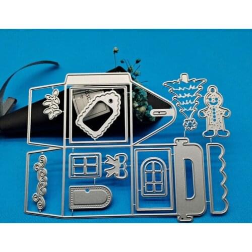 R7RC Christmas Tree Box Metal Cutting Dies Stencil DIY Scrapbooking Album Paper Card Template Mold Embossing Craft Decoration