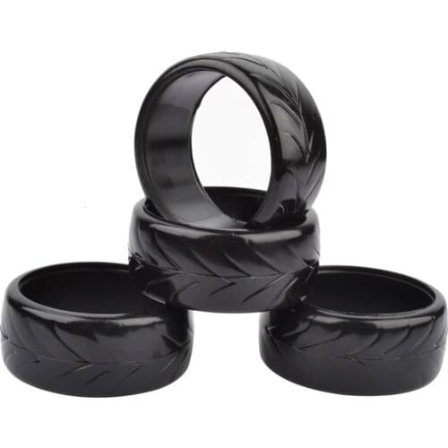 RCAIDONG 4PCS 1/10 26mm Drift Hard Plastic Tires Tyre Set for 1:10 Drift Car 1/10 Drift Tire