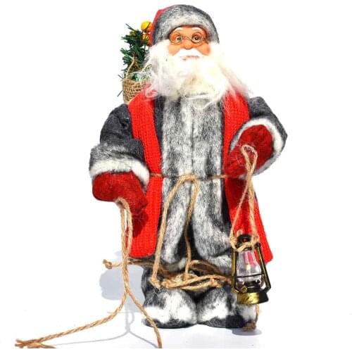Big Size 30X12X10CM Christmas Gift Decorations Santa Claus Doll Snow Man Elk Ornaments Gift Toy Decorations For Home Enfeites