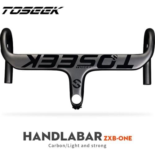 TOSEEK ZXB02 Bicycle Handlebar Carbon Road Handlebar 28.6mm Bicycle Handlebar Stem Matt Black Carbon Handlebars