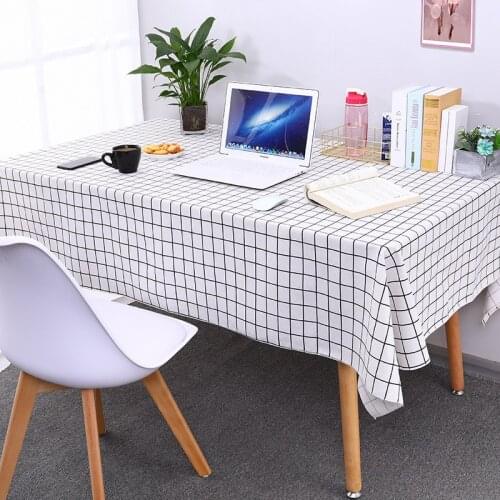 Modern Simple Stripe Style Tablecloth Decorative Rectangular for Dining Picnic Tea Table Cover Girl Birthday Party Gift