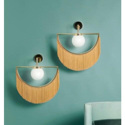 Modern Bathroom Fixtures Led Light Sconces Creative Tassel Wall Lamp Bedroom Beside Lamp Wall Home Deco Living Room Stair Lights