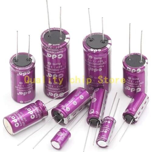 3.0V CDA 3V Super Capacitor 1F 2F 3.3F 5F 7F 10F 15F 18F 20F 25F 30F 50F 60F 100F 120F Farad capacitors 3V1F 3.0V10F 3.0V60F