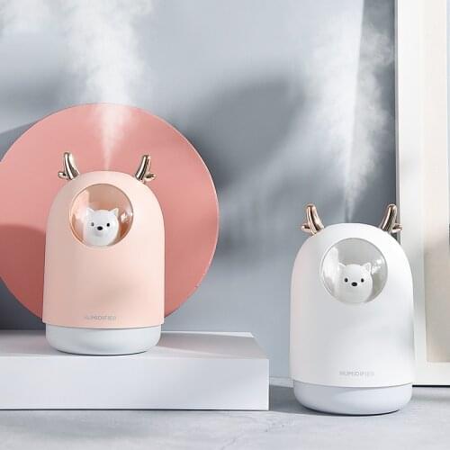 Home Appliances Usb Humidifier Cute Pet Ultrasonic Cold Mist Aroma Oil Diffuser Air Romantic Color Led Lamp Humidifier