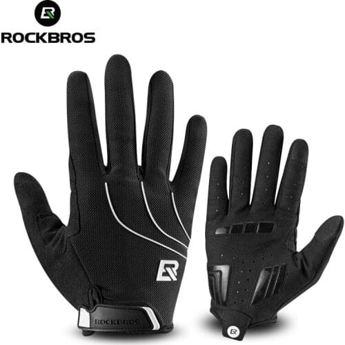 Windproof Touch Screen Bike Bicycle Gloves Full Finger Breathable Shockproof Sports Motorcycle Cycling MTB Gloves For Men Women
