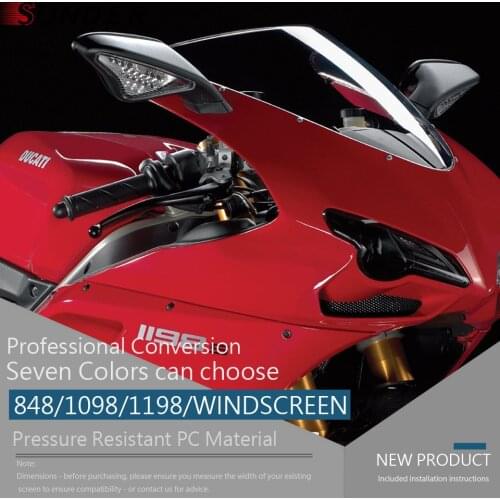 Windshield Windscreen For Ducati 1098 848 1198 1098S 1198S Motorcycle Wind Screen Protector Deflectors