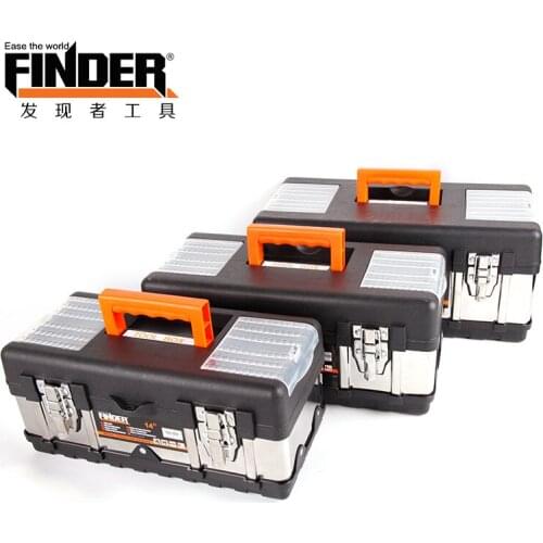Hardware tool storage box thick stainless steel hardware electrician decoration storage box multifunctional tool box