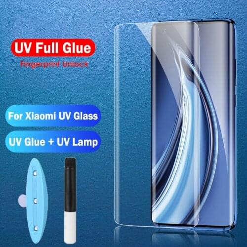 UV Liquid Glue Tempered Glass For Xiaomi Mi CC9 Pro mi 10 Pro Full Screen Protector For Xiaomi 10 Pro mi 10 youth note 10 lite