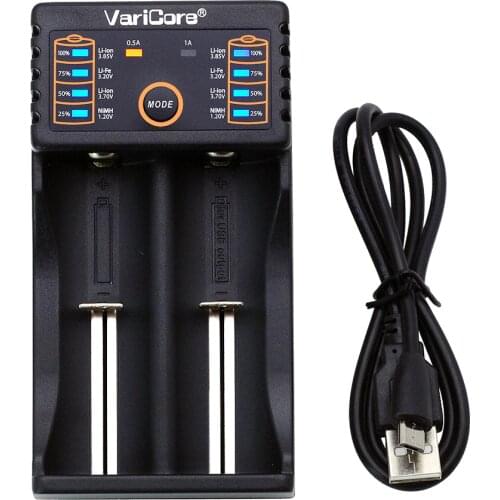 VariCore V20i 18650 Charger 1.2V 3.7V AA / AAA Charging 18650 26650 10440 14500 16340 NiMH Lithium Battery Charger