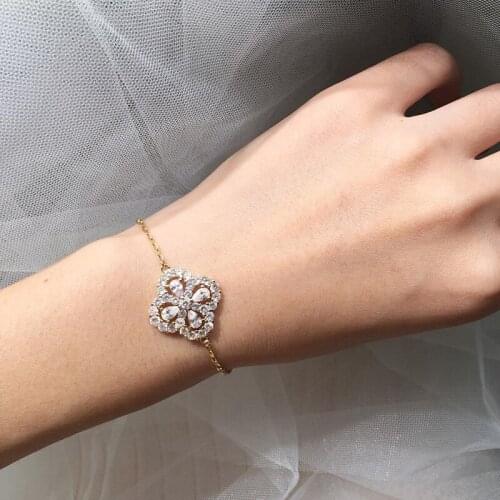 Brand Pure 925 Sterling Jewelry For Women Lotus Flower Bracelet Flower Pendant Luck Clover Sakura Wedding Party Earrings Set