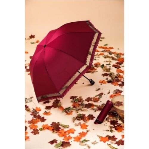 Umbrella with high quality red pattern