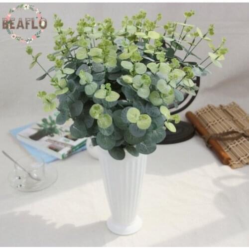 1PC Green Artificial Plant Silk Flower Round Leaves Flower Arrangement Accessories Wedding Home Decoration
