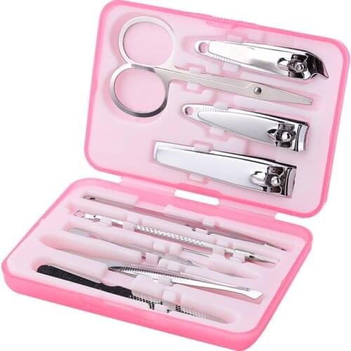 10pcs/set Stainless Steel Nail Clipper Nail Scissors Multifunction Beauty Tools Nail Trimming Pedicure Manicure Kit