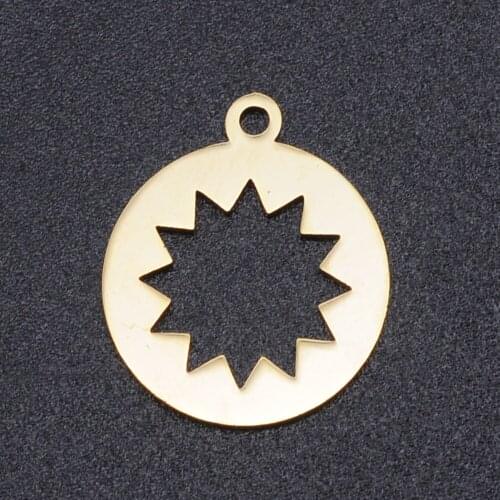 10pcs/lot 100% Stainless Steel Sun Star Pendants For Making Necklace Bracelet Jewelry Charms