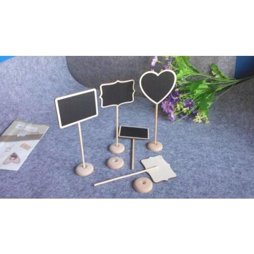 10pcs/lot European Wedding Decoration Small Blackboard Creative Children Home Furnishing Jewelry Ornaments Wooden Crafts MM 001