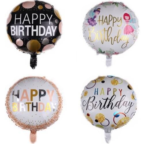 18 inch Happy Birthday Balloons Inflatable Helium Baloon Birthday Party decorations kids Globos Children toy Gifts 10pcs/lot