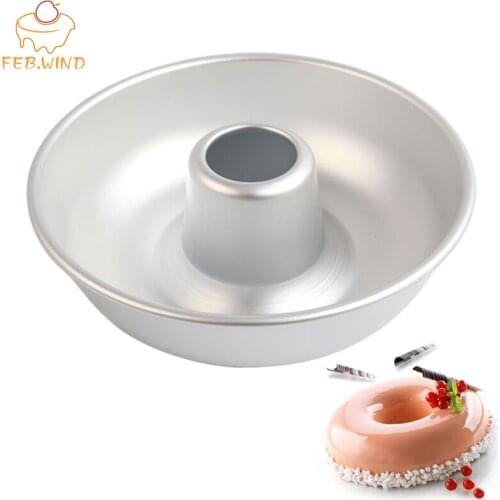5 Sizes Non Stick Ring Cake Tin Aluminum Savarin Cake Tin Giant Donut Cake Pan Giant/Jumbo Donut Pans/Mold Tube Cake Pan 119