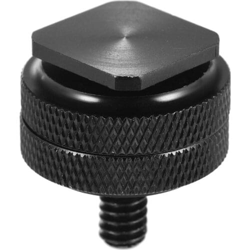 Andoer Speedlite Hot Shoe Mount Accessory Double Nut Flash Mount Adapter with 1/4" Thread Screw