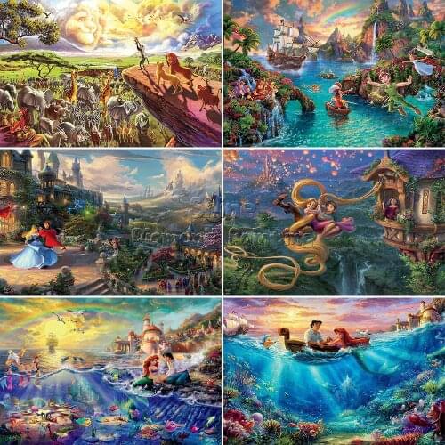 Diamond Painting Disney Cartoon Landscape Princess Fantasy 5D DIY Embroidery Set Full Square Round Mosaic Kit Home Decor Gift
