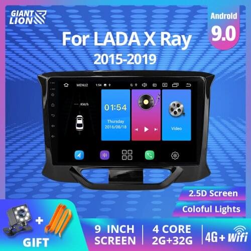 2 Din Android 9.0 Car Radio For LADA X Ray Xray 2015 - 2019 Car Multimedia Player Car Head Unit Radio Audio GPS 2DIN Dvd Player