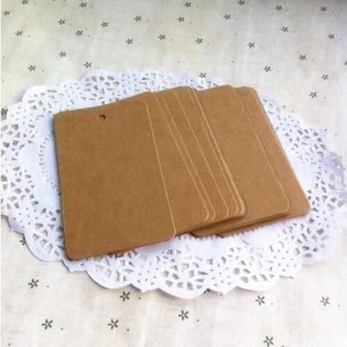500PCS 110X70mm big Kraft Paper Hang Tags,Price Labels, Clothing tags can be DIY by yourself