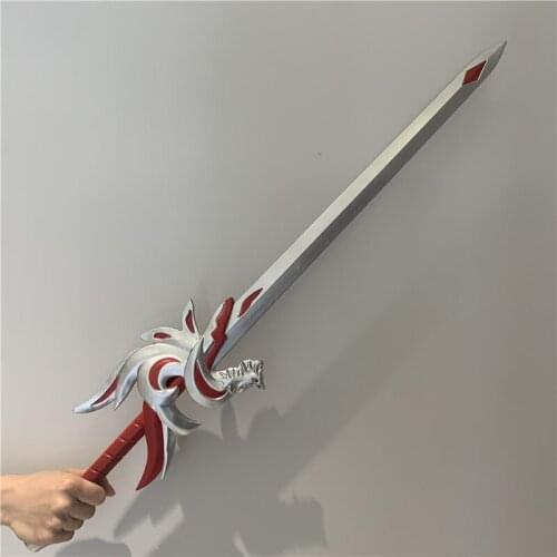 FigureCrazy Big 80cm Chinese Style Red Silver Phoenix Sword 1:1 Martial Arts Sword Cosplay Sword Model PU Gift Toy