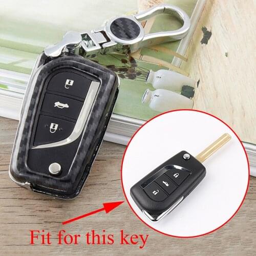Key Cover Fit For Toyota Highlander Kluger Camry RAV4 Corolla Reiz Mark X Parts Key Case Fob Holder Bag 2/3 Buttons Accessory