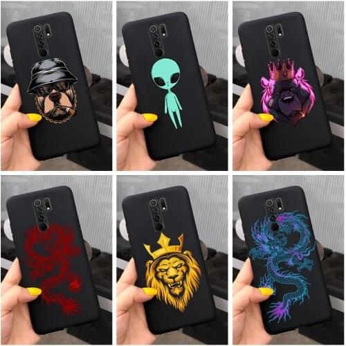 For Xiaomi Redmi 9 Case Cute Silicone Cover Soft TPU Slim Fudnas For Xiaomi Redmi 9 Redmi9 Phone Cases Luxury Black Coque Bumper