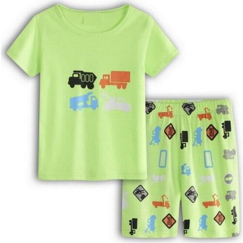 Children Pajamas Baby Clothing Set Kids Car Cartoon Sleepwear Summer Cosy Cotton Nightwear Boys Girls Animal Pyjamas Pijamas Set