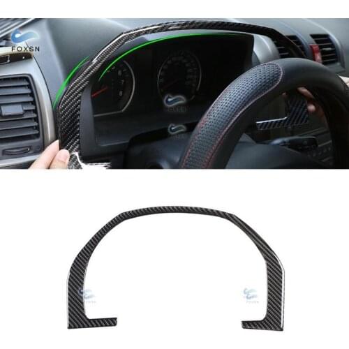 For Honda CRV 2007 2008 2009 2010 2011 Car Carbon Fiber Interior Steering Wheel Dashboard Panel Frame Cover Trim