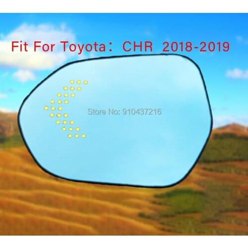 For Toyota CHR 2018-2019 Demist Car Rearview Mirror Glare Proof Blue Glasses Led Lamp Heated turn singleLarge view
