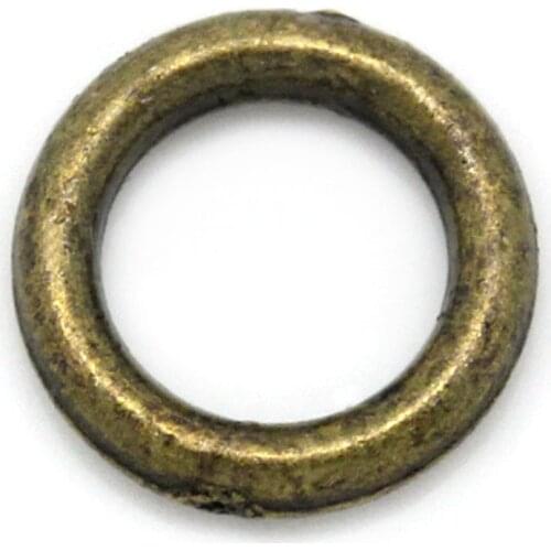 Doreen Box Lovely Closed Jump Rings Antique Bronze 6mm Dia.500PCs (B22037)