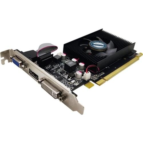 GT610 1GB DDR3 Chipset Video Graphics Card For PC And LP Case Video Memory Cabinet PCI-E Dual Screen Graphics Card
