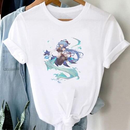 Kawaii T-shirt Ganyu Genshin Impact T Shirt Women Cartoon Summer Tops Anime Streetwear Fashion Tshirt 90s Girl Graphic Tees