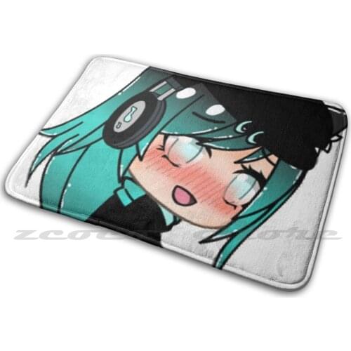 Kawaii Gacha Girl Gacha Life Series Carpet Water Absorb Non-Slip Door Mat Kawaii Cute Chibi Aesthetic Anime Black Crow Blue