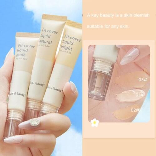 2021 Face Cream Concealer Dropper Design Liquid Foundation Natural Primer Makeup Cosmetics for Daily Adult 15ML