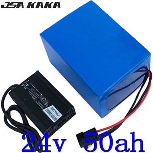 24V 500W 700W 1000W lithium battery 24V 50AH electric bike battery 24V 50AH Electric Scooter Battery with 50A BMS+5A charger