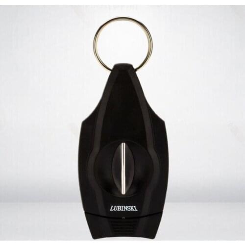 LUBINSKI High Quanlity Plastic V Shaped Sharp Cigar Cutter Guillotine Scissor Portable Tobacco Tool Sigaar Cutter For Cohiba