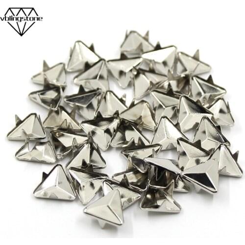 Metal Claws Rivets 100Pcs Sliver 12MM 16MM Rivets Nailheads Rivets Crafts DIY Bracelets Clothes Bags Shoes Belt Punk Accessories