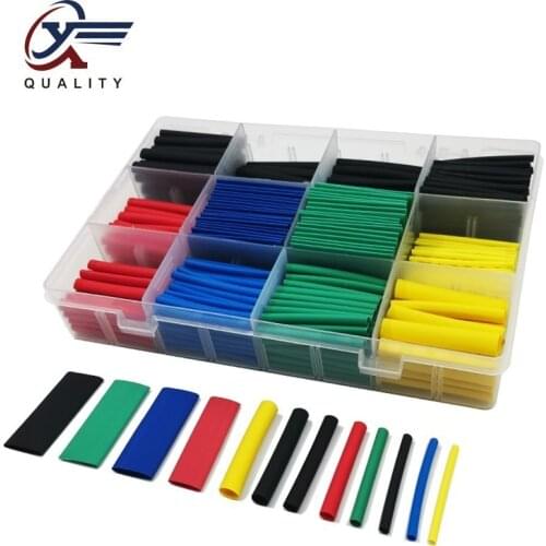 530PCS Heat Shrink Tubing Insulation Polyolefin Wire Shrinkable Tube Assortment Electronic Cable Sleeve Kit Heat Shrink Tube