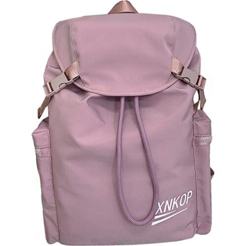Nylon Teenage Girls Student School Bags Women Bags Letter Print Laptop Backpacks for Female Business Bag Fashion Ladies Backpack
