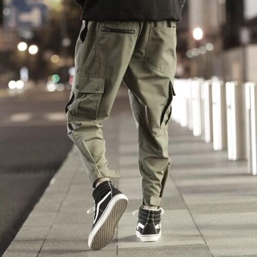 2020 New Arrival Men Army Freeshipping Cotton Twill Full Length Elastic Waist Casual Leisure Loose Feet Tooling Cargo Pants