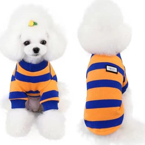 Dog clothes for small dogs autumn and winter dog sweater stripe cat pet teddy french bulldog Pomeranian chihuahua dog Knitted