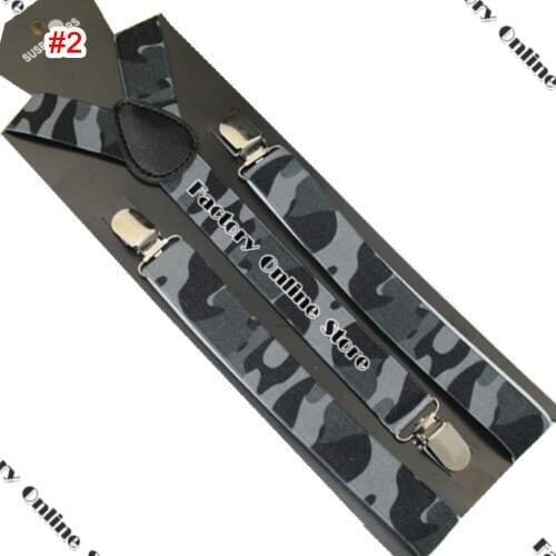 BD046--10pcs/lot Factory wholesale camouflage suspenders for Adult Fashion men and women braces free shipping